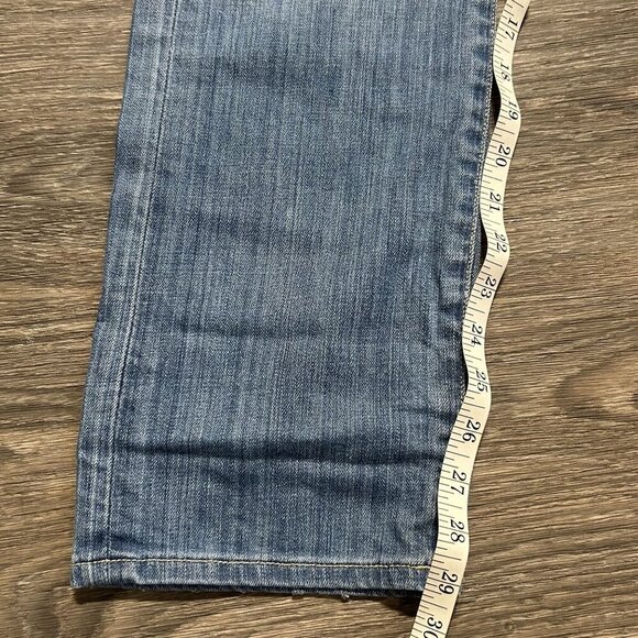 Lucky Brand Jeans 27/4 Sienna Weekender Straight Leg Crop Medium Wash Distressed - Picture 4 of 9